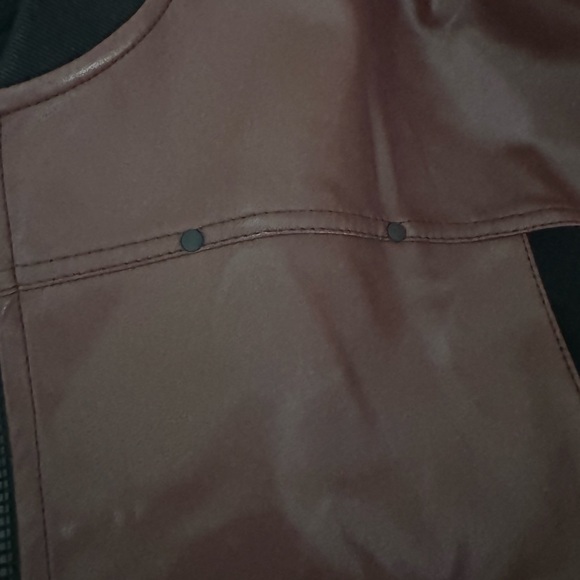 Marc Cain Sports Dress Faux Leather with Belt Burgundy Size N1 NWT - Picture 9 of 9